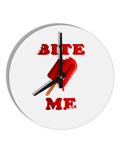 Bite Me Ice Cream 10 InchRound Wall Clock-Wall Clock-TooLoud-White-Davson Sales