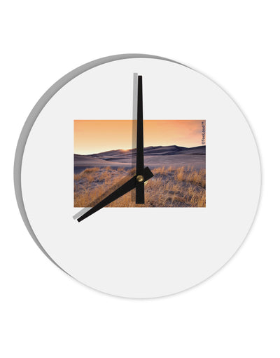 Colorado Sand Dunes 10 InchRound Wall Clock-Wall Clock-TooLoud-White-Davson Sales