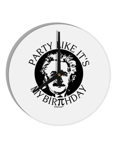 Pi Day - Birthday Design 10 InchRound Wall Clock by TooLoud-Wall Clock-TooLoud-White-Davson Sales