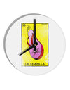 La Chancla Loteria Distressed 10 InchRound Wall Clock by TooLoud-Wall Clock-TooLoud-White-Davson Sales