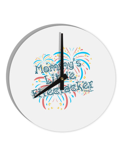 Mommy's Little Firecracker 10 InchRound Wall Clock-Wall Clock-TooLoud-White-Davson Sales