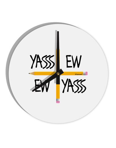 Charlie Charlie Challenge - Funny 10 InchRound Wall Clock-Wall Clock-TooLoud-White-Davson Sales