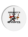 Mommy's Lil Reindeer Girl 10 InchRound Wall Clock-Wall Clock-TooLoud-White-Davson Sales