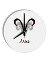 Aries Symbol 10 InchRound Wall Clock-Wall Clock-TooLoud-White-Davson Sales