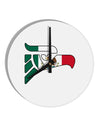 Hecho en Mexico Eagle Symbol - Mexican Flag 10 InchRound Wall Clock by TooLoud-Wall Clock-TooLoud-White-Davson Sales