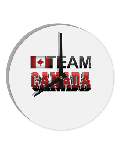 Sporty Team Canada 10 InchRound Wall Clock-Wall Clock-TooLoud-White-Davson Sales