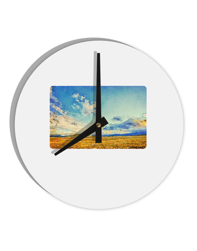 Garden of the Gods Watercolor 10 InchRound Wall Clock-Wall Clock-TooLoud-White-Davson Sales