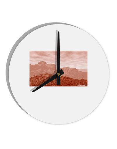 Red Planet Landscape 10 InchRound Wall Clock-Wall Clock-TooLoud-White-Davson Sales