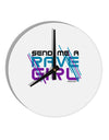 Send Me A Rave Girl 10 InchRound Wall Clock-Wall Clock-TooLoud-White-Davson Sales