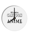 Not A Cartoon Text 10 InchRound Wall Clock by TooLoud-Wall Clock-TooLoud-White-Davson Sales