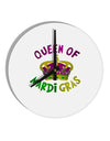 Queen Of Mardi Gras 10 InchRound Wall Clock-Wall Clock-TooLoud-White-Davson Sales