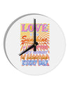 Love is like Sunshine - Sunburst 10 InchRound Wall Clock-Wall Clock-TooLoud-White-Davson Sales