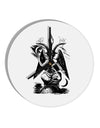 Baphomet Illustration 10 InchRound Wall Clock by TooLoud-Wall Clock-TooLoud-White-Davson Sales