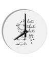 TooLoud Let That Shit Go Cat Yoga 10 Inch Round Wall Clock-Wall Clock-TooLoud-Davson Sales