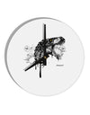 Artistic Ink Style Dinosaur Head Design 10 InchRound Wall Clock by TooLoud-Wall Clock-TooLoud-White-Davson Sales