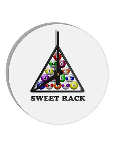 Sweet Rack - Pool 10 InchRound Wall Clock-Wall Clock-TooLoud-White-Davson Sales