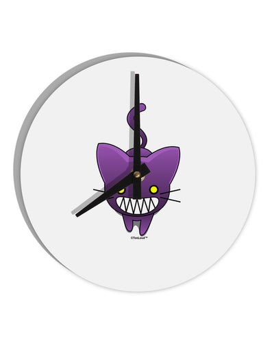 Evil Kitty 10 InchRound Wall Clock-Wall Clock-TooLoud-White-Davson Sales