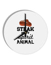 Steak Is My Spirit Animal 10 InchRound Wall Clock-Wall Clock-TooLoud-White-Davson Sales