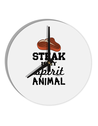 Steak Is My Spirit Animal 10 InchRound Wall Clock-Wall Clock-TooLoud-White-Davson Sales