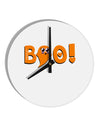 Cute Boo Text Orange 10 InchRound Wall Clock-Wall Clock-TooLoud-White-Davson Sales