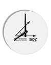 Acute Boy 10 InchRound Wall Clock-Wall Clock-TooLoud-White-Davson Sales