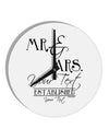 Personalized Mr and Mrs - Name - Established -Date- Design 10 InchRound Wall Clock-Wall Clock-TooLoud-White-Davson Sales