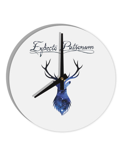 Expecto Patronum Space Stag 10 InchRound Wall Clock-Wall Clock-TooLoud-White-Davson Sales