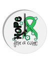 Hope for a Cure - Light Green Ribbon Celiac Disease - Flowers 10 InchRound Wall Clock-Wall Clock-TooLoud-White-Davson Sales