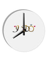 I Do - Bride 10 InchRound Wall Clock-Wall Clock-TooLoud-White-Davson Sales