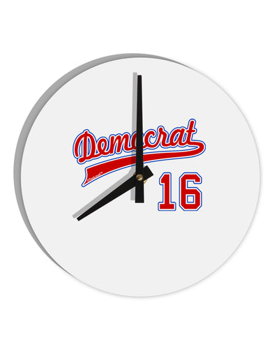 Democrat Jersey 16 10 InchRound Wall Clock-Wall Clock-TooLoud-White-Davson Sales