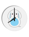 Cute Bunny with Floppy Ears - Blue 10 InchRound Wall Clock by TooLoud-Wall Clock-TooLoud-White-Davson Sales