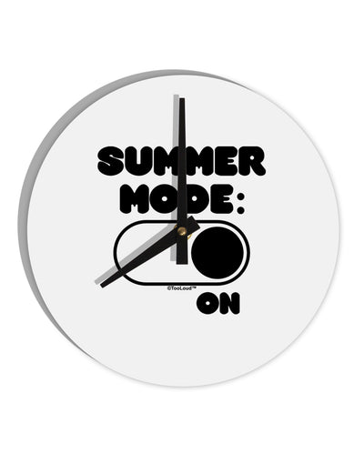 Summer Mode On 10 InchRound Wall Clock by TooLoud-Wall Clock-TooLoud-White-Davson Sales