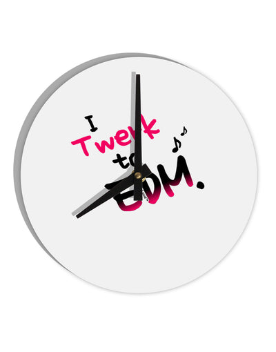 Twerk To EDM Pink 10 InchRound Wall Clock-Wall Clock-TooLoud-White-Davson Sales