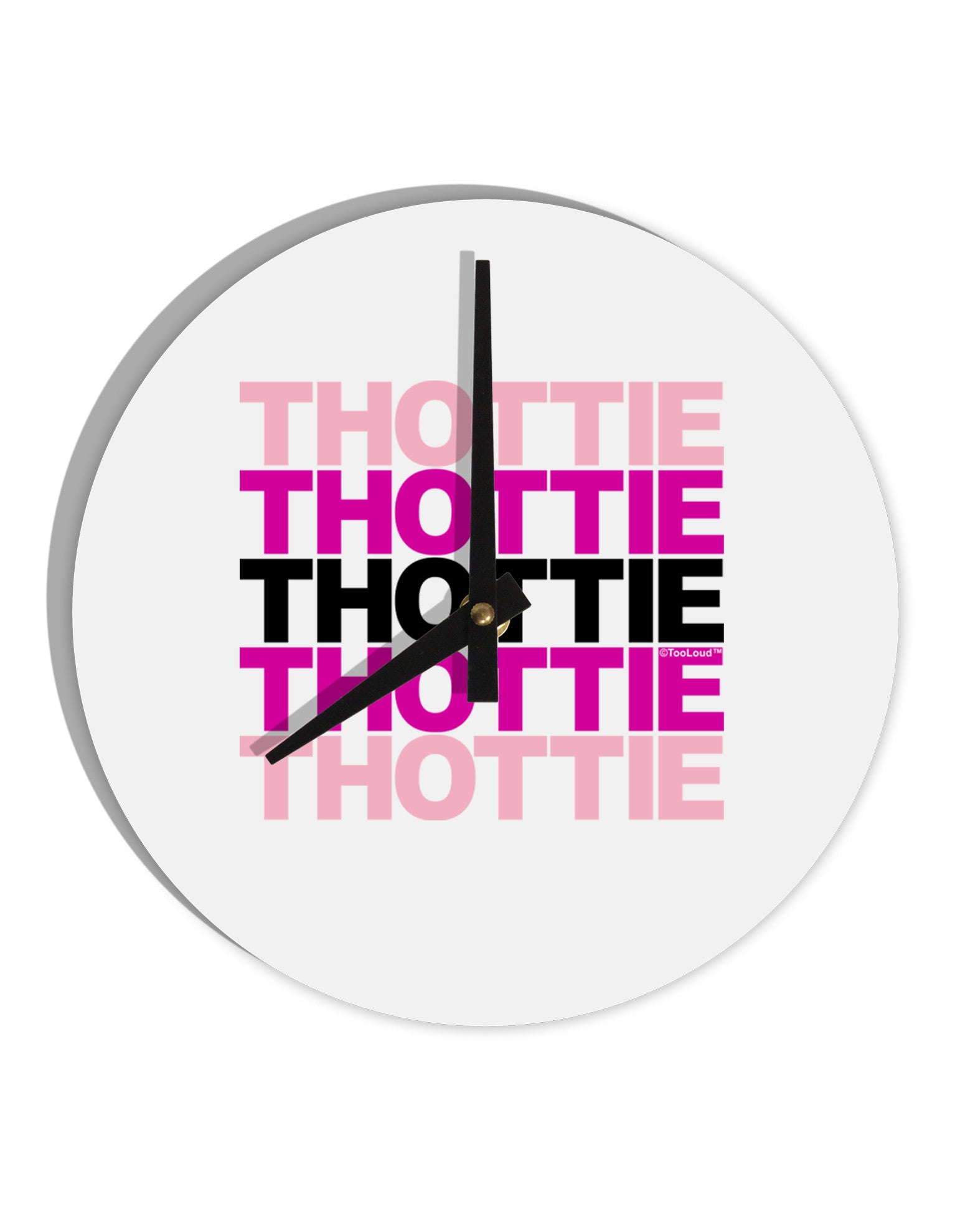 THOTTIE 10 InchRound Wall Clock-Wall Clock-TooLoud-White-Davson Sales