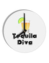 Tequila Diva - Cinco de Mayo Design 10 InchRound Wall Clock by TooLoud-Wall Clock-TooLoud-White-Davson Sales