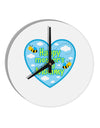 Happy Mother's Day Mommy - Blue 10 InchRound Wall Clock by TooLoud-Wall Clock-TooLoud-White-Davson Sales