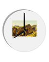 Arizona Mountains Watercolor 10 InchRound Wall Clock-Wall Clock-TooLoud-White-Davson Sales