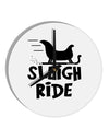 Sleigh Ride BnW 10 InchRound Wall Clock-Wall Clock-TooLoud-White-Davson Sales