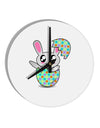 Bunny Hatching From Egg 10 InchRound Wall Clock-Wall Clock-TooLoud-White-Davson Sales