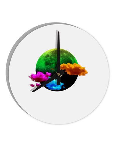 Moon Dream Hallucination 10 InchRound Wall Clock-Wall Clock-TooLoud-White-Davson Sales