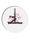 I'm HIS Valentine 10 InchRound Wall Clock-Wall Clock-TooLoud-White-Davson Sales