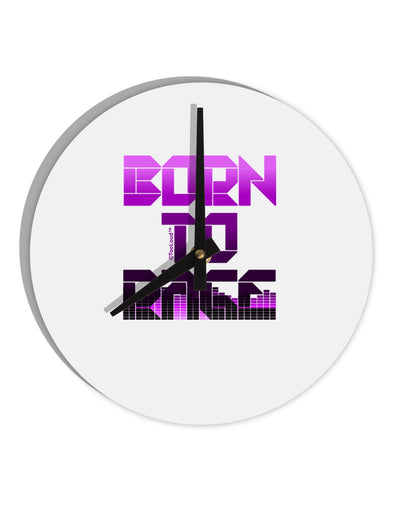 Born To Rage Purple 10 InchRound Wall Clock-Wall Clock-TooLoud-White-Davson Sales