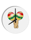 Cute Maracas Design 10 InchRound Wall Clock by TooLoud-Wall Clock-TooLoud-White-Davson Sales