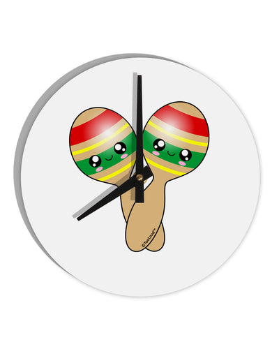 Cute Maracas Design 10 InchRound Wall Clock by TooLoud-Wall Clock-TooLoud-White-Davson Sales