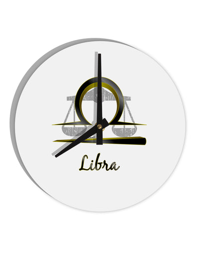 Libra Symbol 10 InchRound Wall Clock-Wall Clock-TooLoud-White-Davson Sales