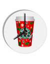 Blessed Yule Red Coffee Cup 10 InchRound Wall Clock by TooLoud-Wall Clock-TooLoud-White-Davson Sales