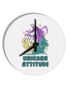 TooLoud Unicorn Attitude 10 Inch Round Wall Clock-Wall Clock-TooLoud-Davson Sales