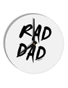 Rad Dad Design 10 InchRound Wall Clock-Wall Clock-TooLoud-White-Davson Sales