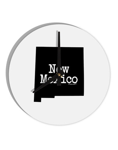 New Mexico - United States Shape 10 InchRound Wall Clock by TooLoud-Wall Clock-TooLoud-White-Davson Sales