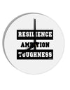 TooLoud RESILIENCE AMBITION TOUGHNESS 10 Inch Round Wall Clock-Wall Clock-TooLoud-Davson Sales